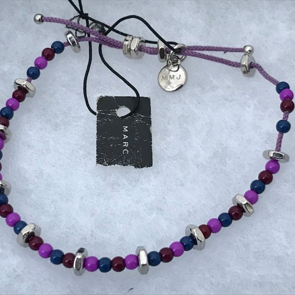 Marc Jacobs Bracelet Silver Plated beads & bolt pu - Picture 2 of 12